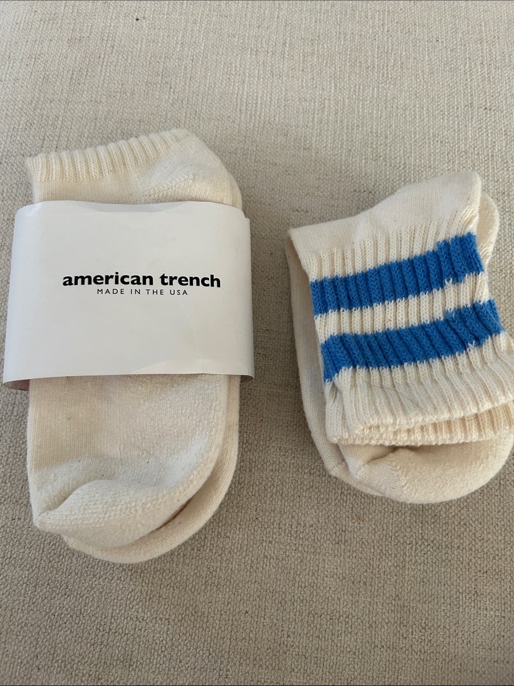 American Trench Bundle of Two Pair socks. One Crew one ankle, NWT